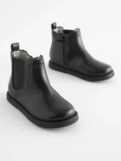 Next Wide Fit (G) Chelsea Ankle Boots Black Hot