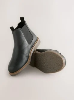 Next Wide Fit (G) Leather Chelsea Boots Black Best