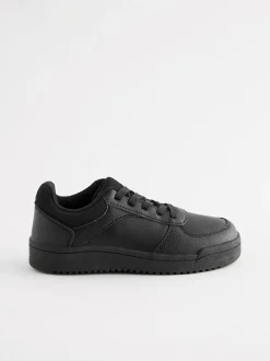 Next Black Wide Fit (G) School Lace-Up Shoes