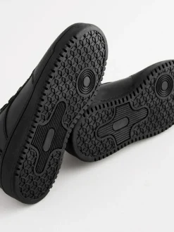 Next Black Wide Fit (G) School Lace-Up Shoes