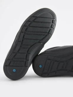 Next Black Wide Fit (G) School Leather Loafers Hot