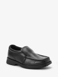 Next Black Wide Fit (G) School Leather Loafer Shoes Online