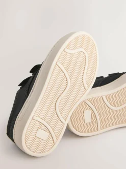 Next Wide Fit (G) Touch Fastening Brogue Shoes Black Sale