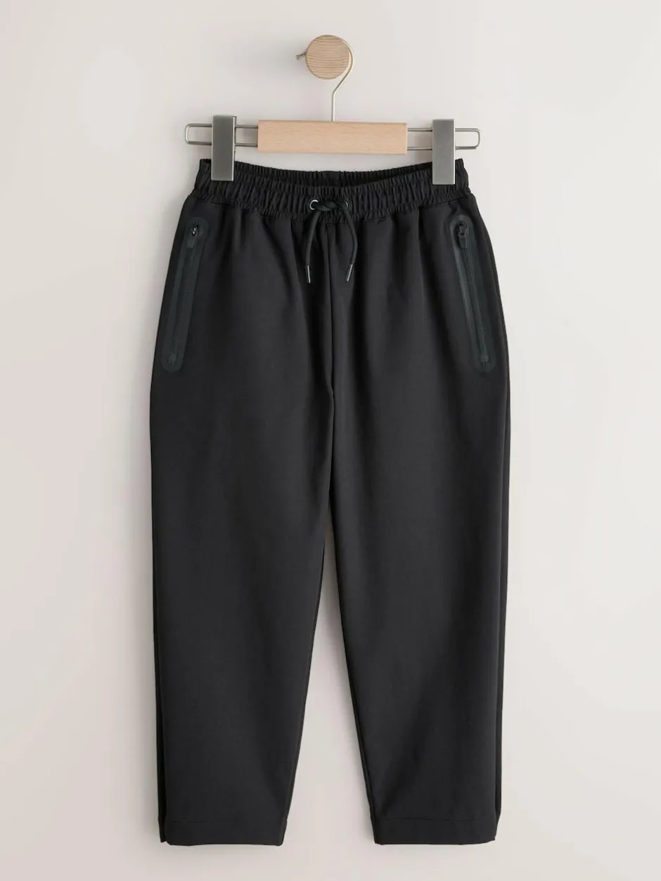 Next Black Wide Fit Pull On Track Joggers (3-16yrs) Clearance