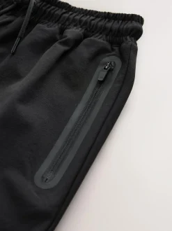 Next Black Wide Fit Pull On Track Joggers (3-16yrs) Clearance
