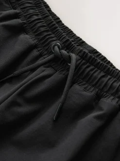 Next Black Wide Fit Pull On Track Joggers (3-16yrs) Clearance