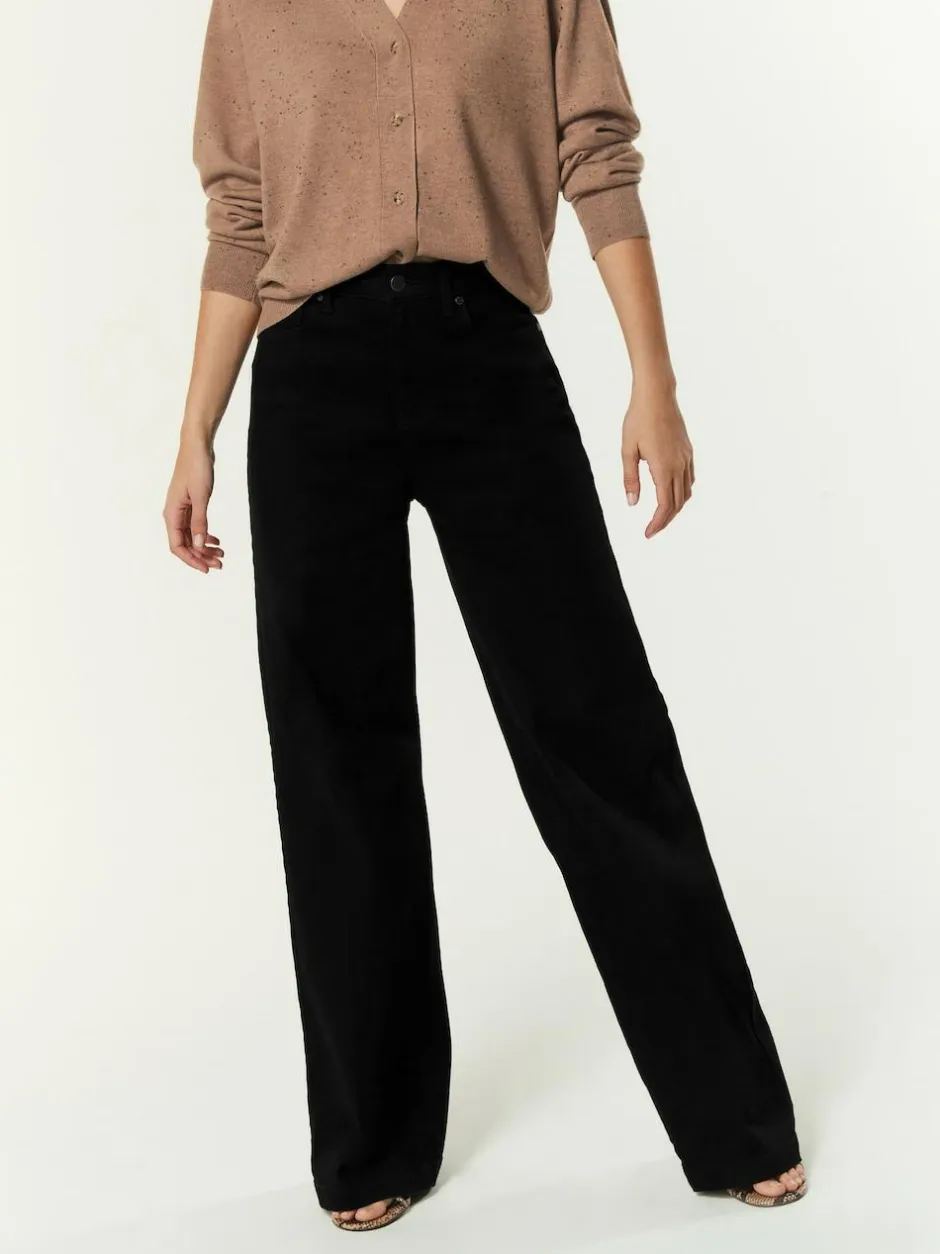 Next Wide Leg Jeans Black Clearance