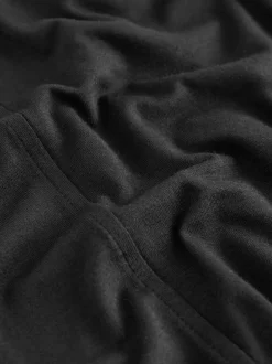 Next Wide Leg Jersey Joggers Black Sale