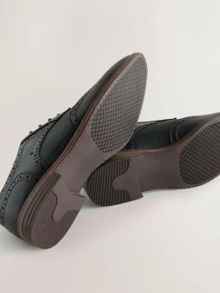 Next Black Wingcap Brogue Shoes Hot