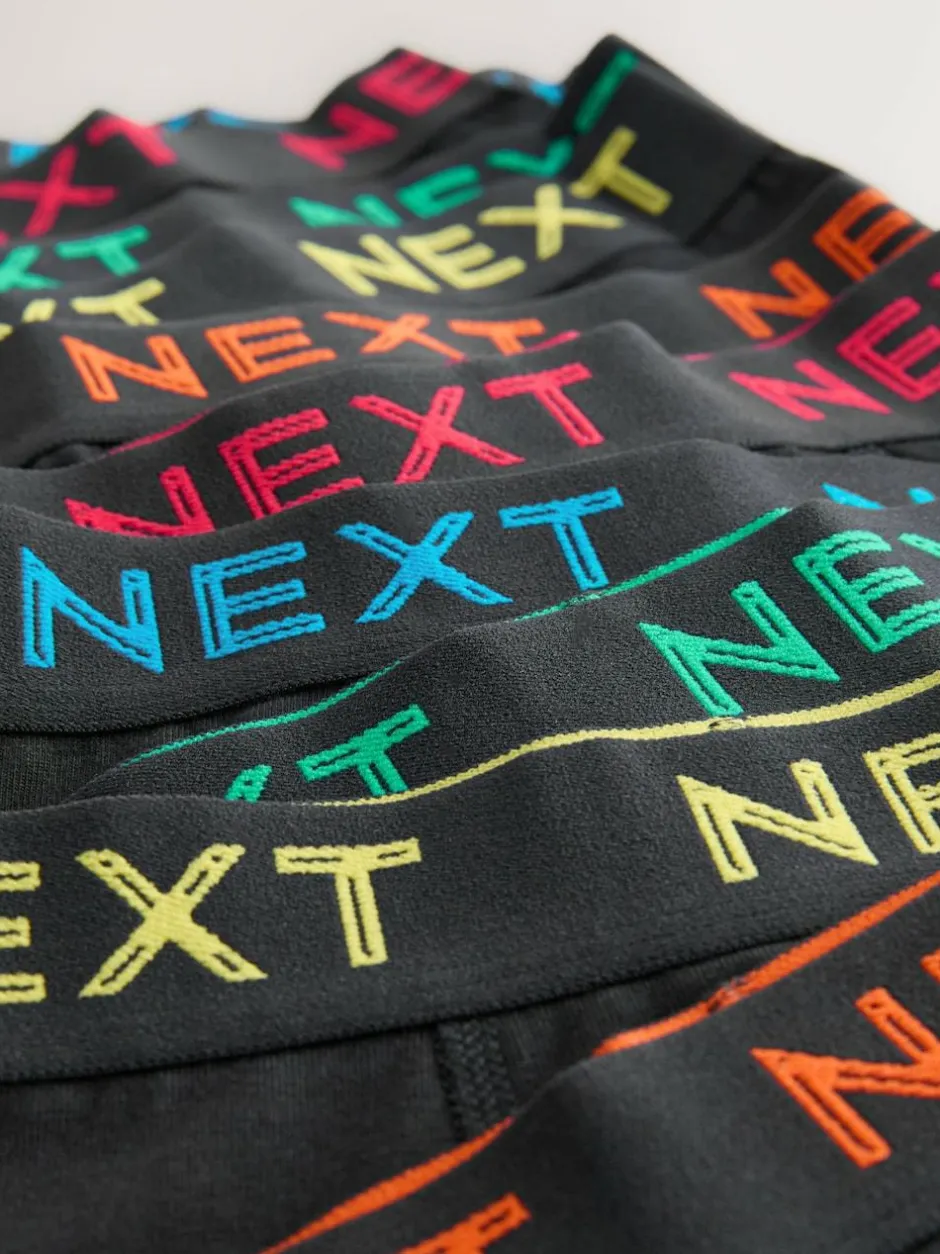 Next Black with colour waistband Trunks 10 Pack (1.5-16yrs) Hot
