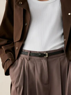 Next Black with Gold Skinny Leather Belt Discount
