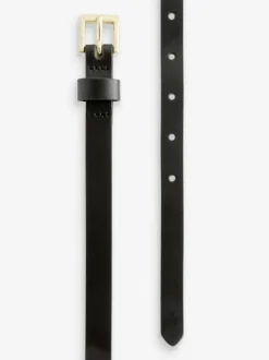 Next Black with Gold Skinny Leather Belt Discount