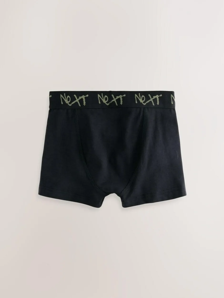 Next Black with Grafitti Waistband Trunks 10 Pack (1.5-16yrs) Clearance