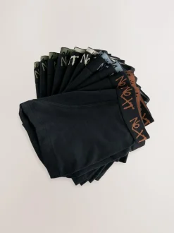 Next Black with Grafitti Waistband Trunks 10 Pack (1.5-16yrs) Clearance