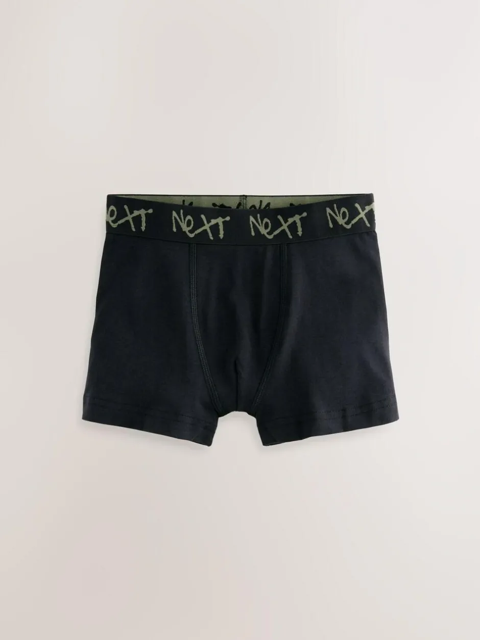 Next Black with Grafitti Waistband Trunks 10 Pack (1.5-16yrs) Clearance
