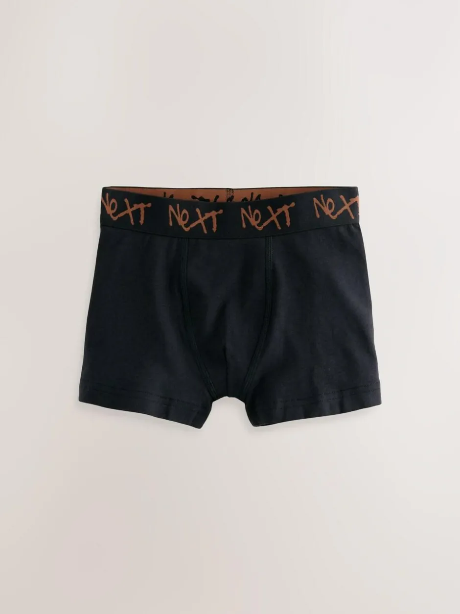 Next Black with Grafitti Waistband Trunks 10 Pack (1.5-16yrs) Clearance