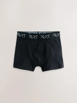 Next Black with Grafitti Waistband Trunks 10 Pack (1.5-16yrs) Clearance