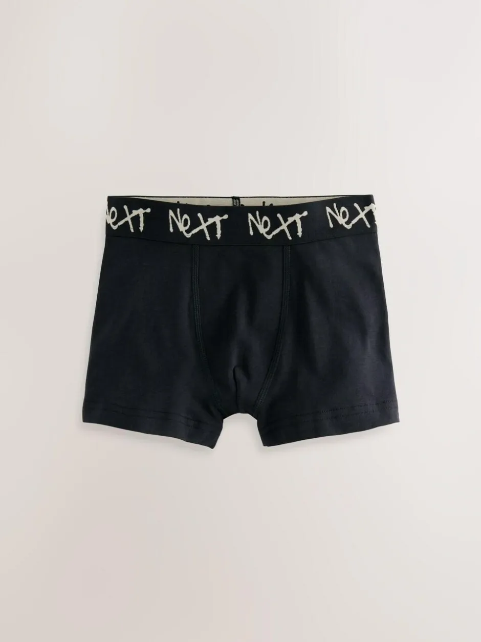 Next Black with Grafitti Waistband Trunks 10 Pack (1.5-16yrs) Clearance