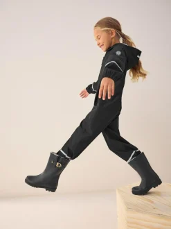 Next Zip Hooded Waterproof Puddlesuit (12mths-10yrs) Black Discount