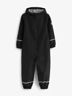 Next Zip Hooded Waterproof Puddlesuit (12mths-10yrs) Black Discount