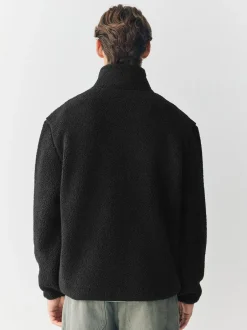 Next Zip Through Funnel Borg Fleece Black Online