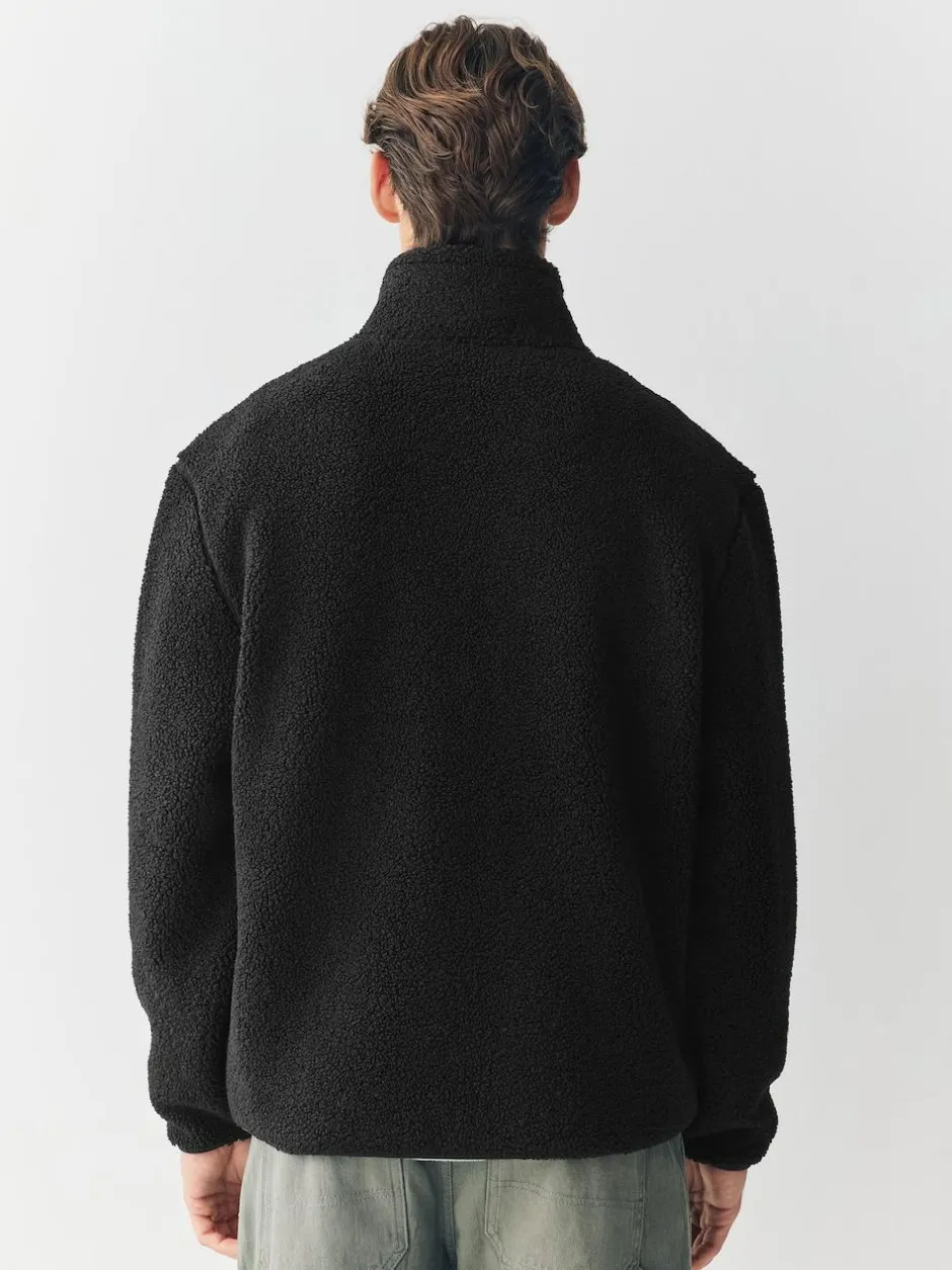 Next Zip Through Funnel Borg Fleece Black Online