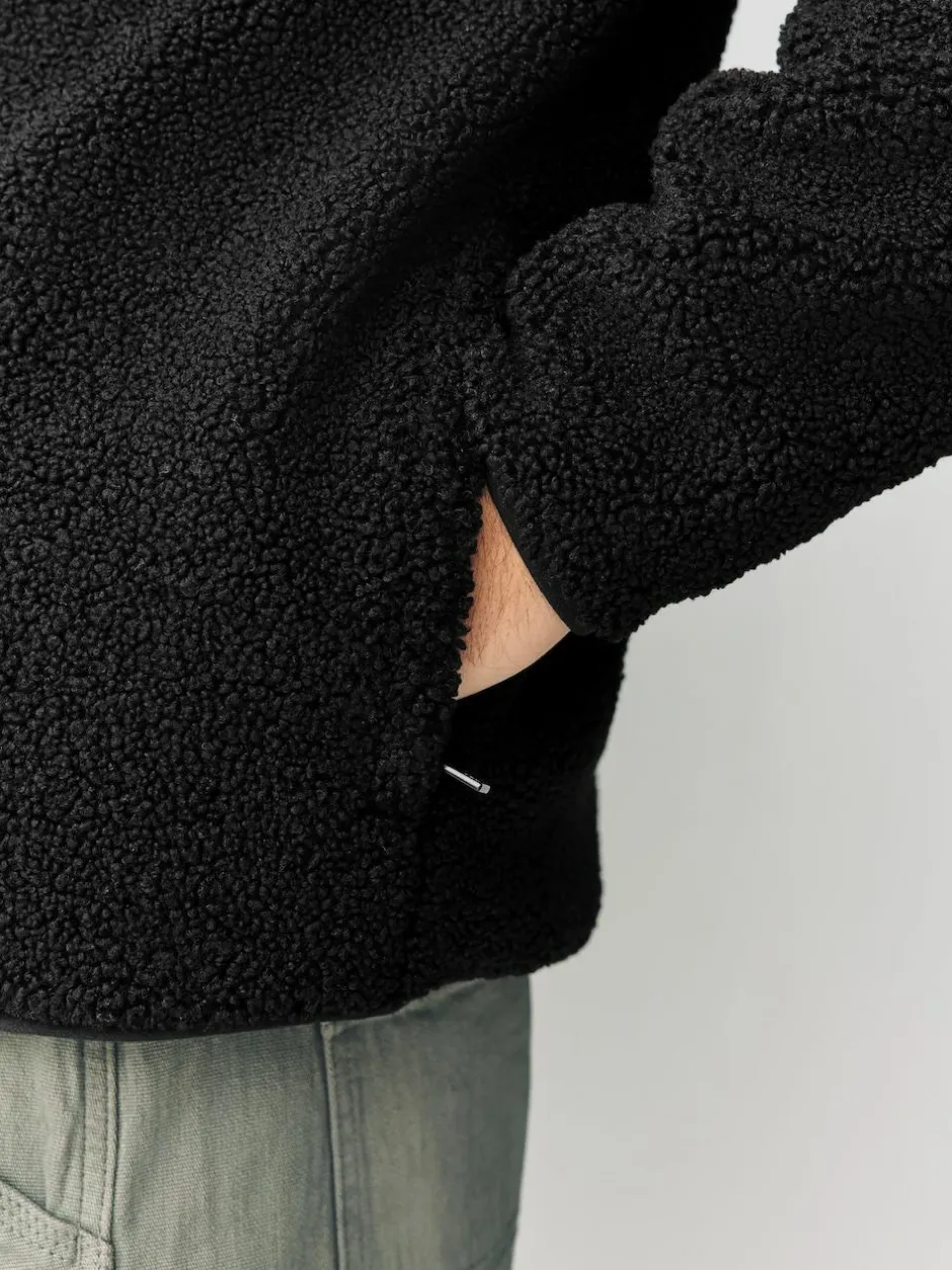 Next Zip Through Funnel Borg Fleece Black Online