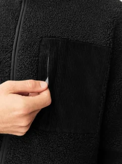 Next Zip Through Funnel Borg Fleece Black Online
