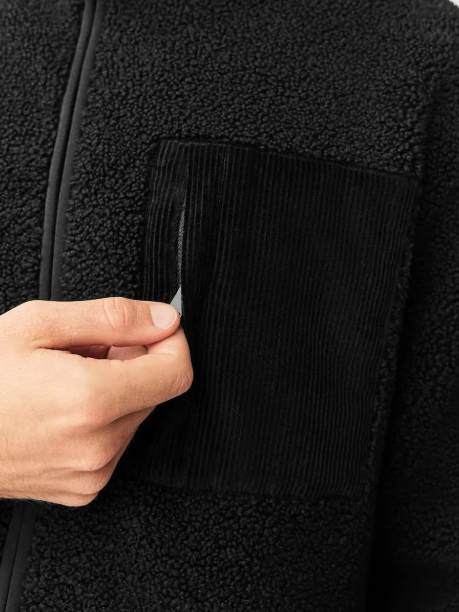 Next Zip Through Funnel Borg Fleece Black Online