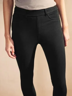 Next Full Length Jersey Denim Leggings 2 Pack Black/Blue Sale