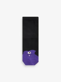 Next Cotton Rich Socks 10 Pack Black/Bright Monsters Best