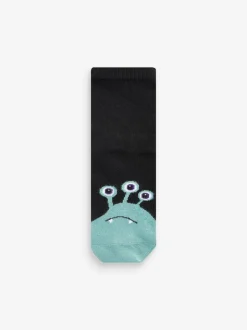 Next Cotton Rich Socks 10 Pack Black/Bright Monsters Best