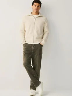 Next Black/Brown Single Straight Fit Classic Stretch Jeans Clearance