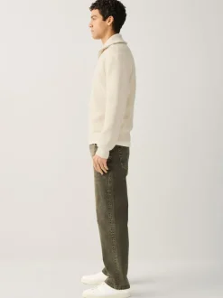 Next Black/Brown Single Straight Fit Classic Stretch Jeans Clearance