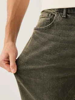 Next Black/Brown Single Straight Fit Classic Stretch Jeans Clearance
