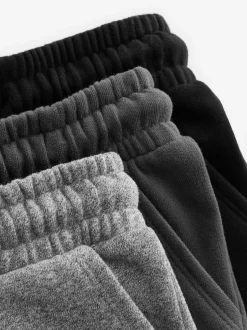 Next Soft Touch Joggers 3 Pack (3mths-7yrs) Black/Charcoal/Grey Online