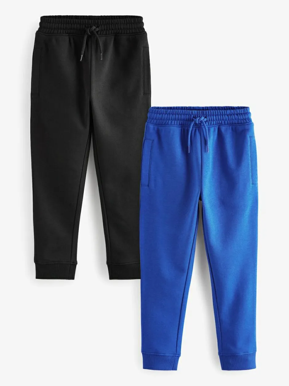 Next Black/Cobalt Blue Slim Fit Joggers 2 Pack (3-16yrs)