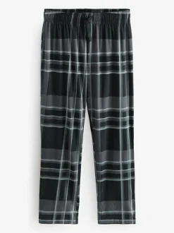 Next Black/Grey Check Long Sleeve 100% Cotton Pyjamas Set Hot