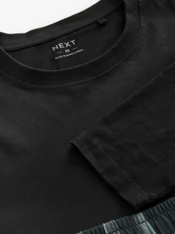 Next Black/Grey Check Long Sleeve 100% Cotton Pyjamas Set Hot
