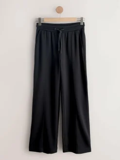 Next Black/Grey Jersey Wide Leg Joggers 2 Pack New