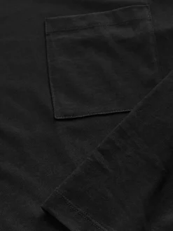 Next Black/Grey Long Sleeve Cuffed 100% Cotton Pyjamas Outlet