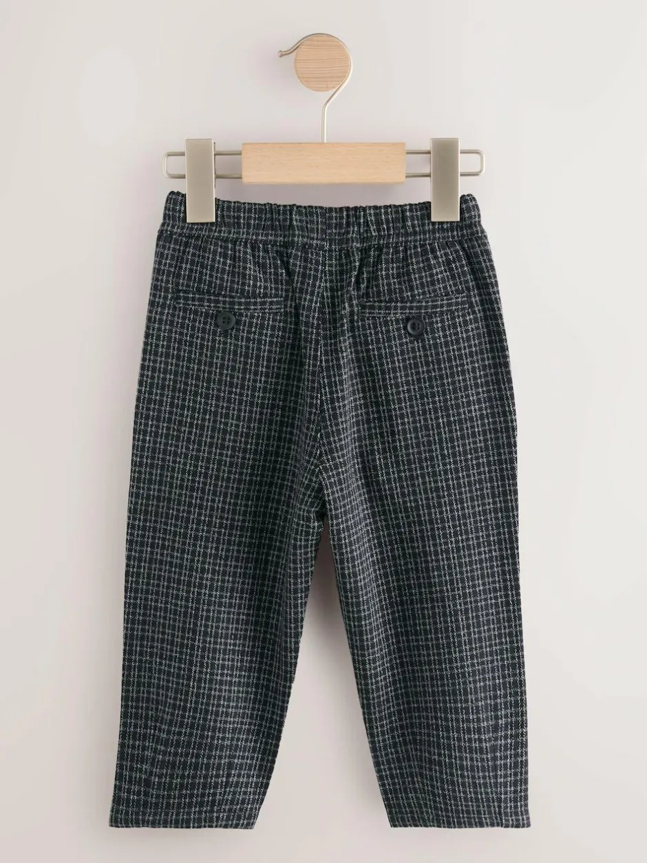 Next Pull On Smart Trousers (3mths-7yrs) Black/Grey Clearance