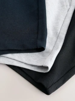 Next Jersey Shorts 3 Pack (3mths-7yrs) Black/Grey/Navy Blue Discount