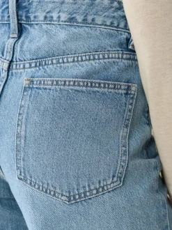 Next Wide Leg Jeans 2 Pack Black/Mid Blue Sale