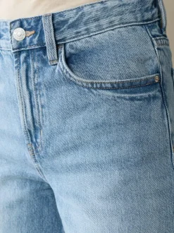 Next Wide Leg Jeans 2 Pack Black/Mid Blue Sale
