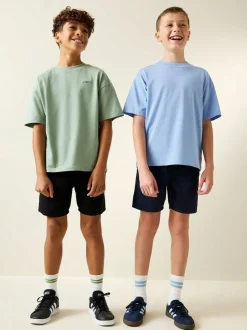 Next 2 Pack Shorts (3-16yrs) Black/Navy Outlet