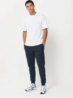 Next Slim Fit Cotton Rich Jersey Joggers 3 Pack Black/Navy Blue/Grey Online
