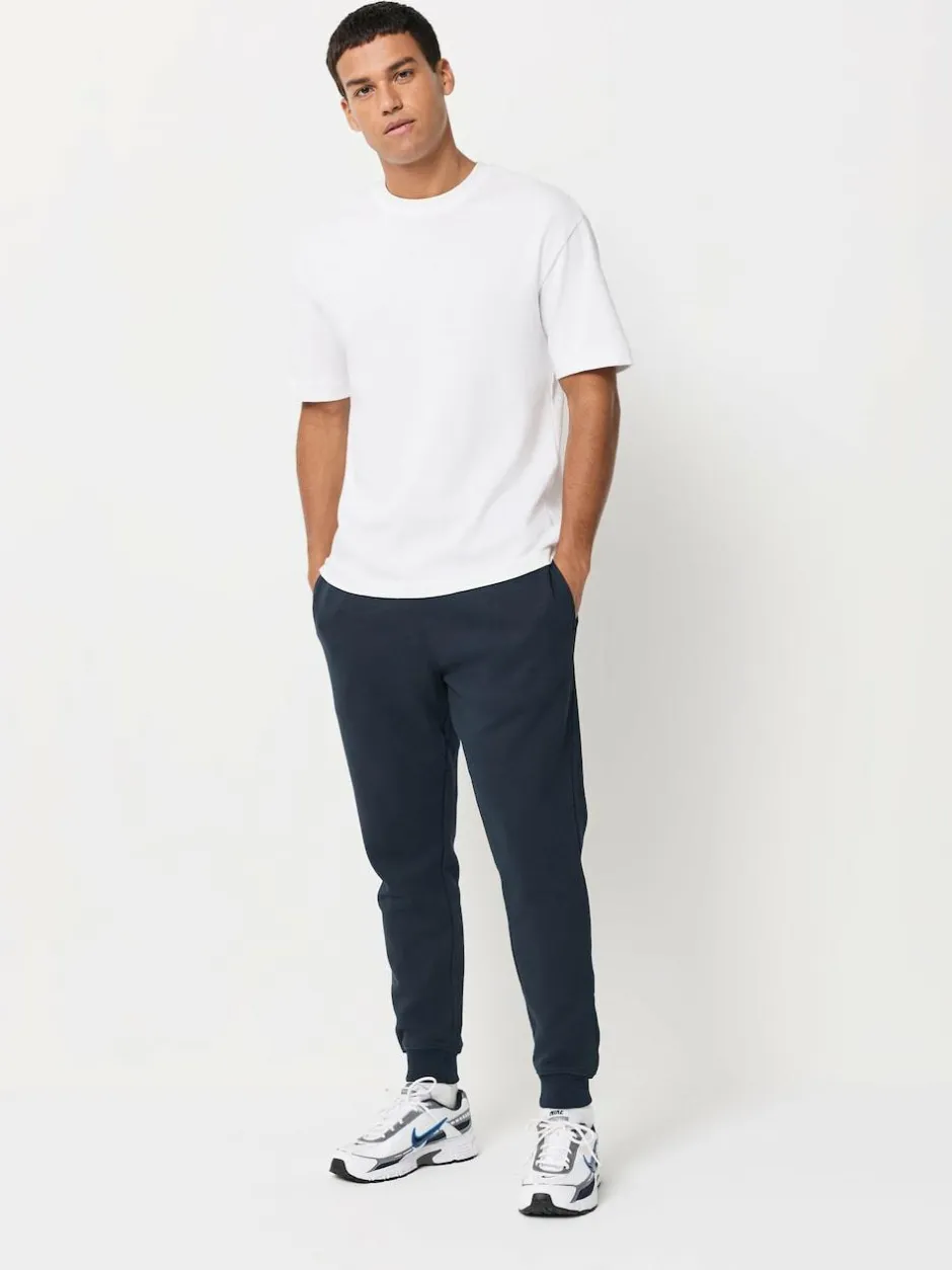 Next Slim Fit Cotton Rich Jersey Joggers 3 Pack Black/Navy Blue/Grey Online