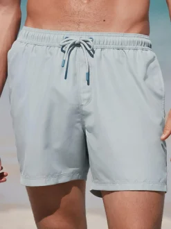 Next Essential Swim Shorts 4 Pack Black/Navy Blue/Light Blue/Grey Online