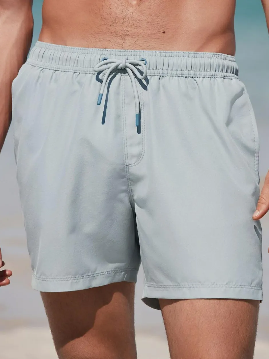 Next Essential Swim Shorts 4 Pack Black/Navy Blue/Light Blue/Grey Online